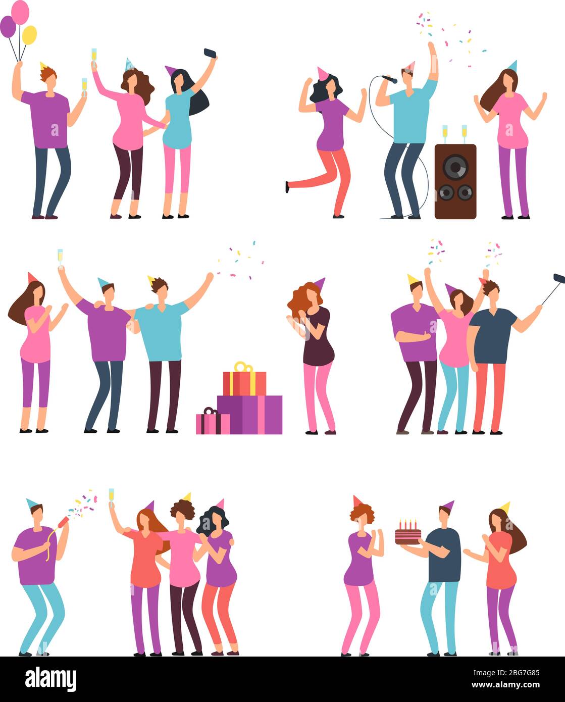 Young women dancing to music Cut Out Stock Images & Pictures - Alamy