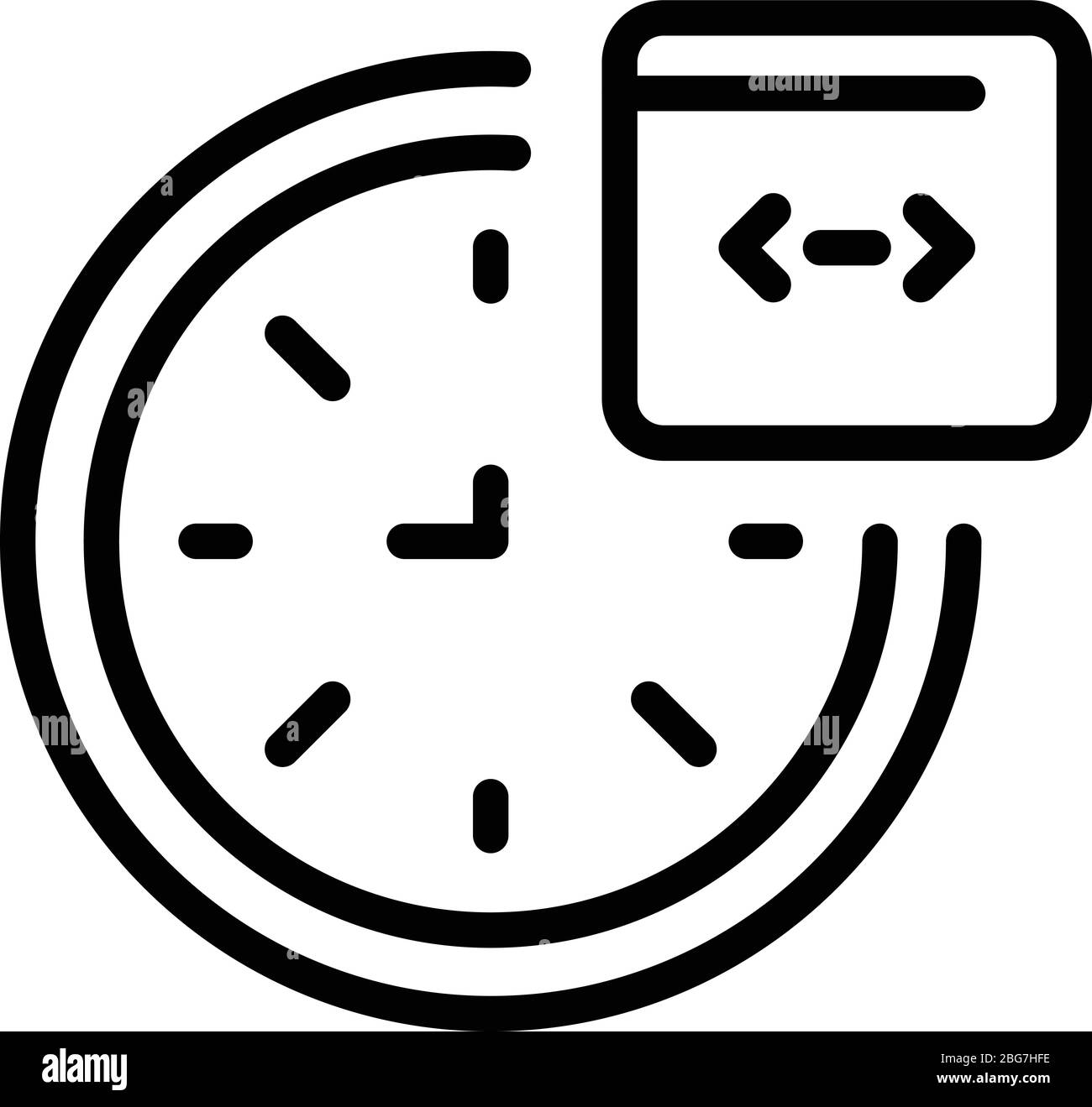 Clock icon html hi-res stock photography and images - Alamy