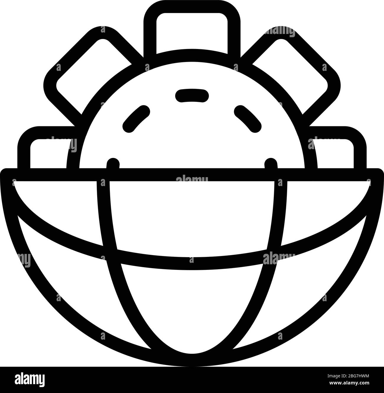 Gear and globe icon, outline style Stock Vector Image & Art - Alamy