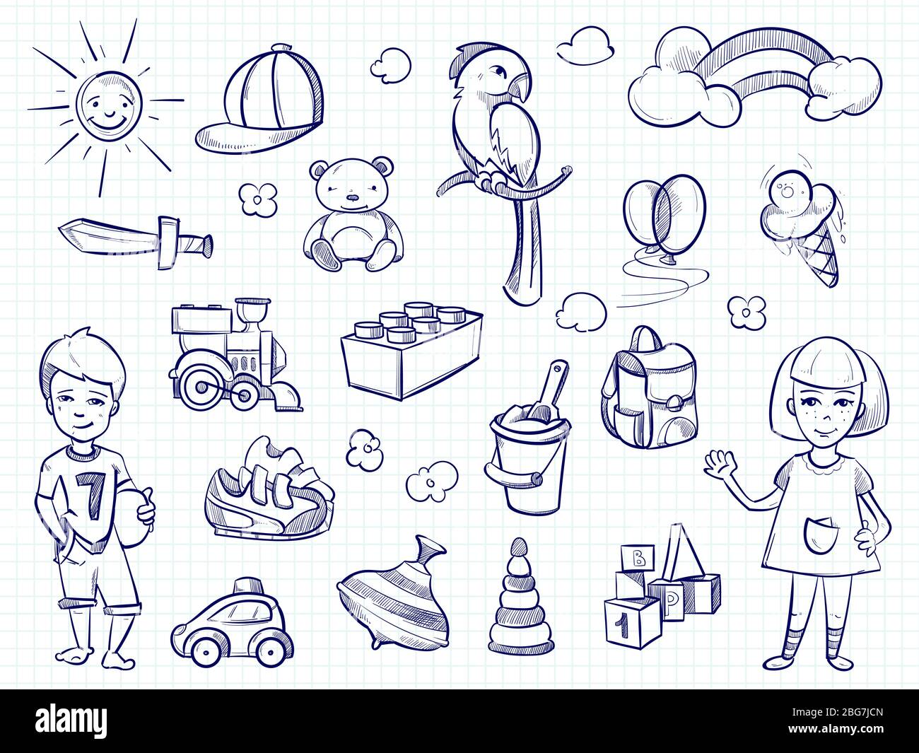 Kids sketch hi-res stock photography and images - Alamy