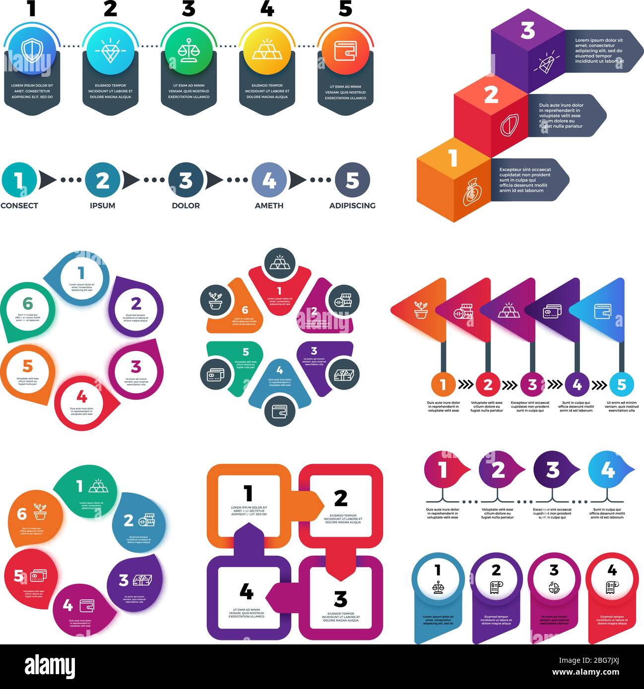 Abstract infographics number options template. Info chart, workflow ...