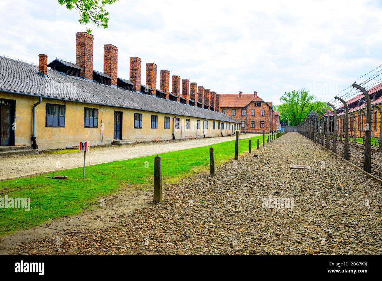 Auschwitz Birkenau Concentration Camp Oświęcim  Museum Southern Poland Europe EU UNESCO Stock Photo