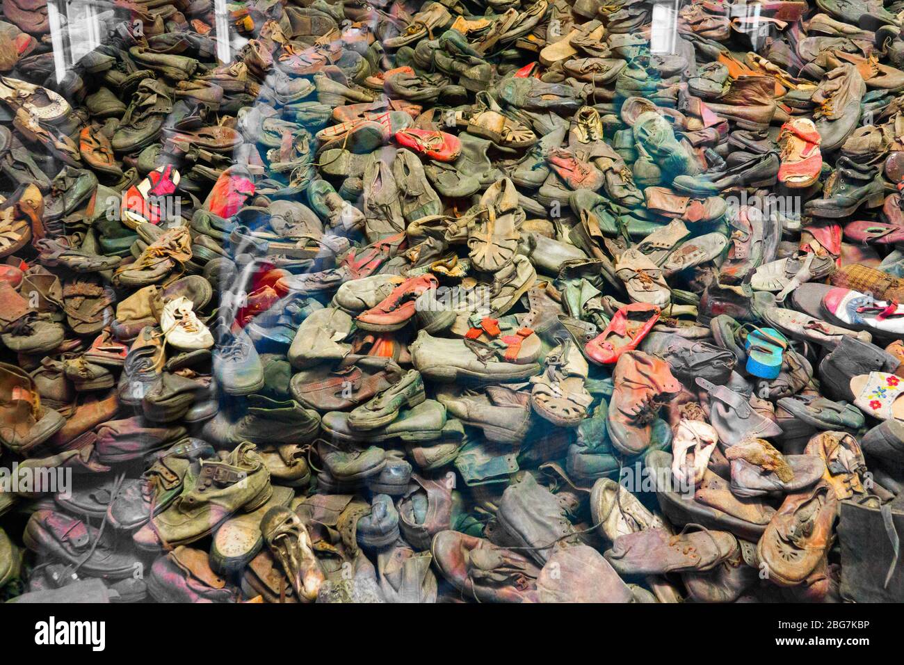 Auschwitz Birkenau Concentration Camp Oświęcim  Museum Shoes Southern Poland Europe EU UNESCO Stock Photo