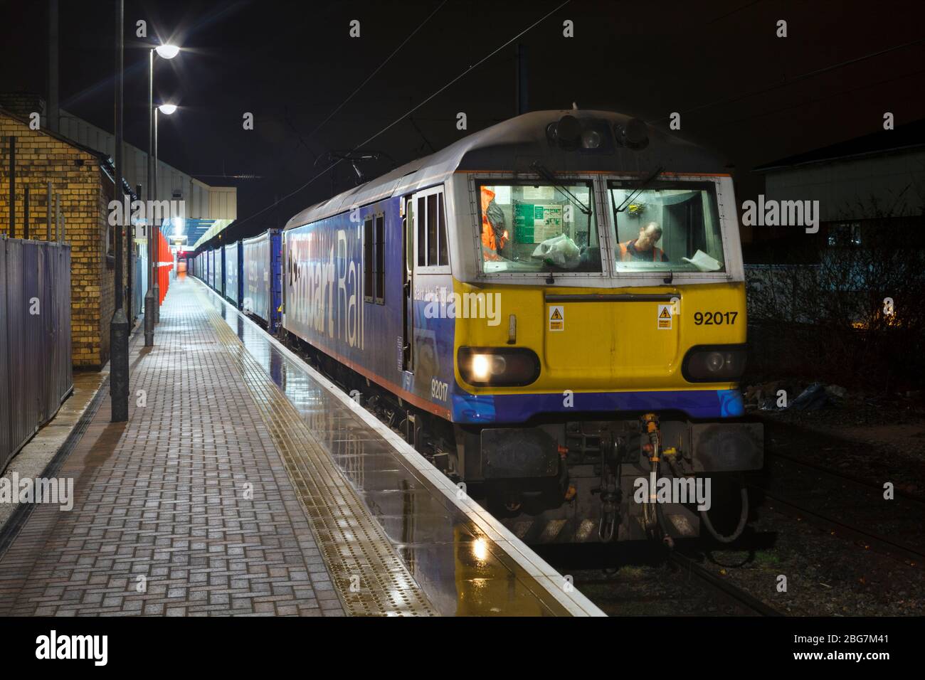 DB Cargo class 92 electric 92017 in Stobart Rail livery