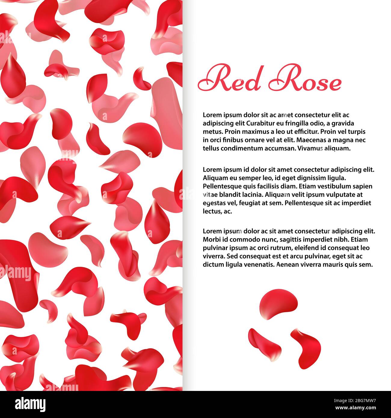 Poster Background of red rose petals 