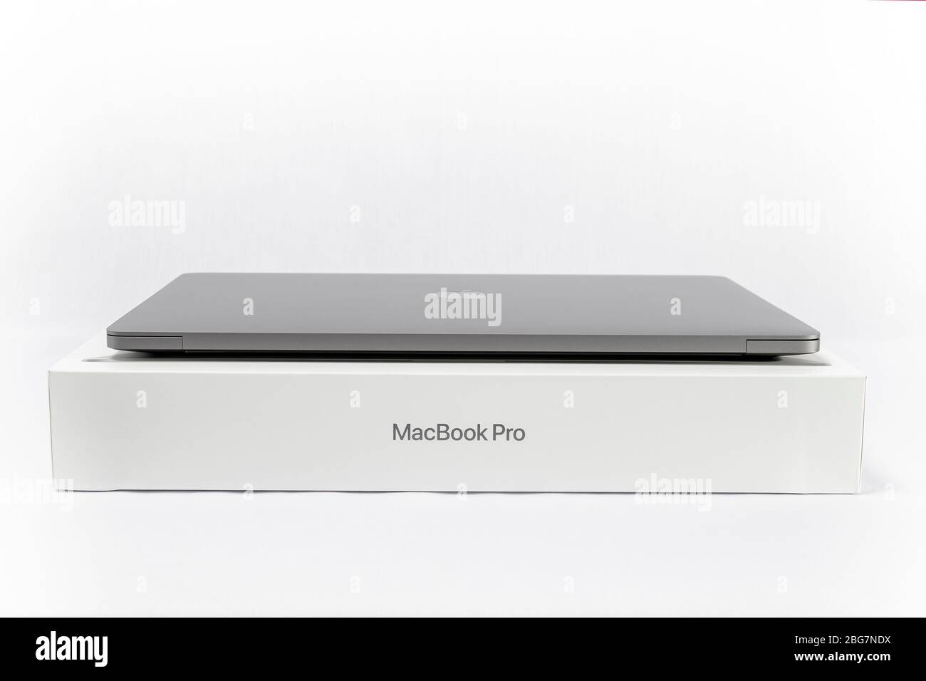 Bangkok, Thailand - April 5, 2020: A white box of 2020 Apple