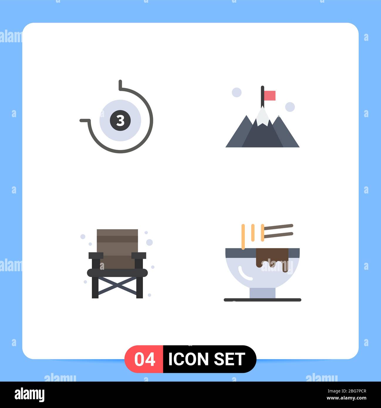 Number Five Icon. 5 Round Circle Digit Letter Count Down Counter
