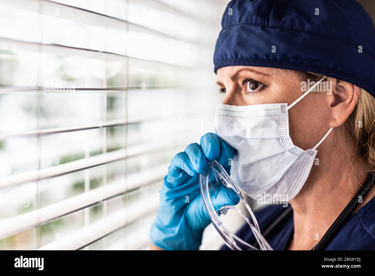 Nurse window stress hi-res stock photography and images - Alamy