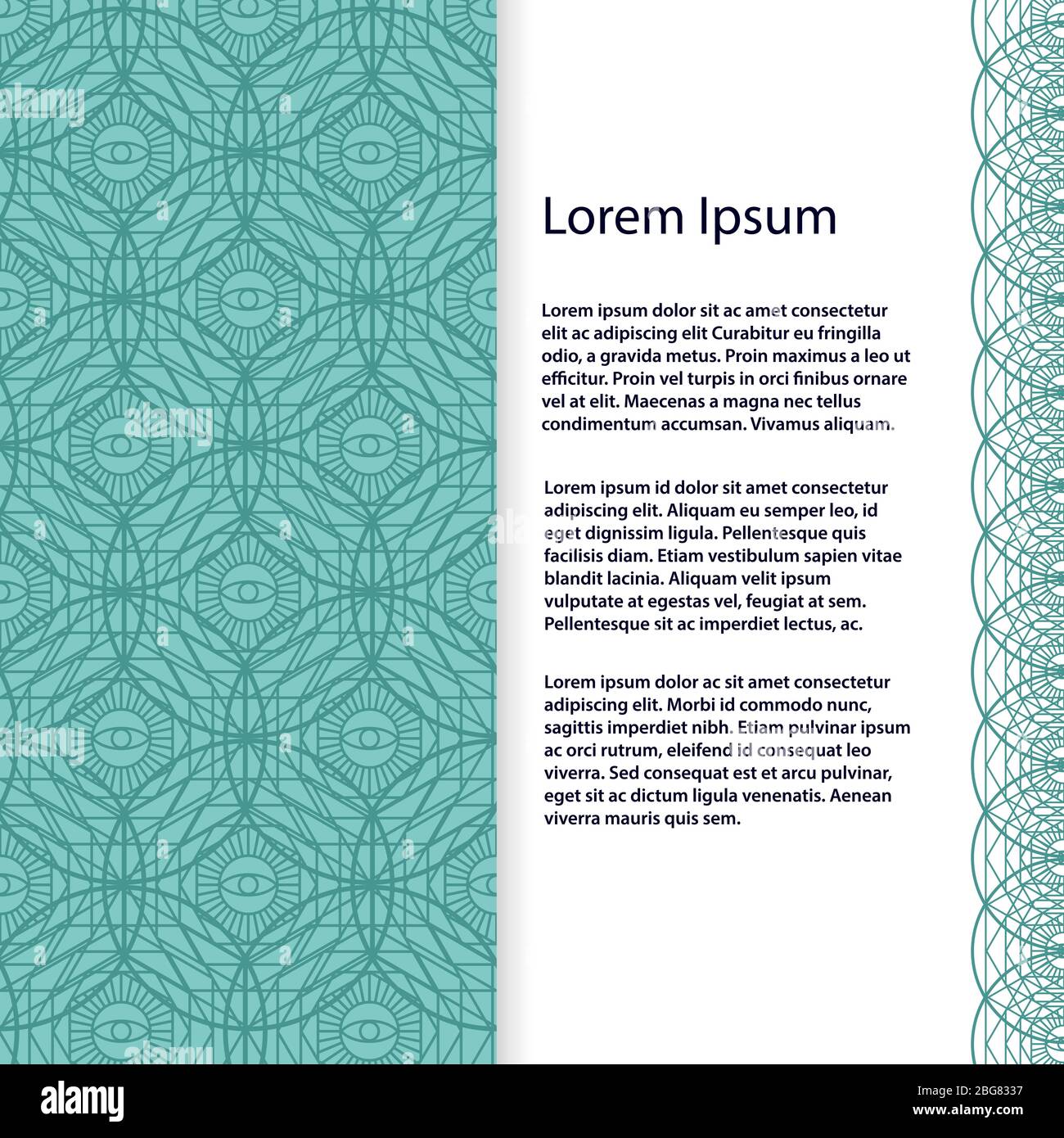 Abstract banner or flyer template with esoteric pentagram. Vector illustration Stock Vector