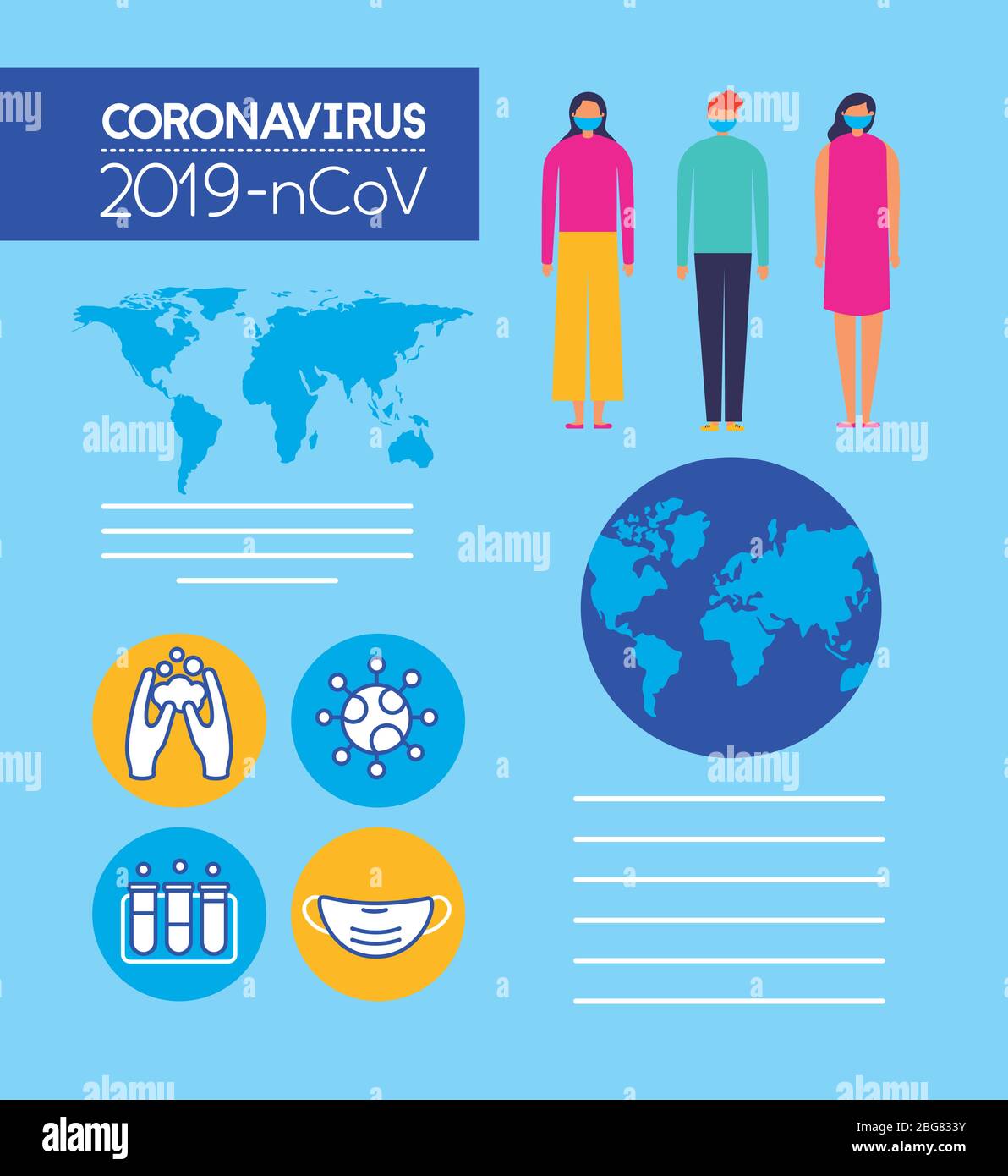 covid19 pandemic infographics with earth planet Stock Vector Image ...
