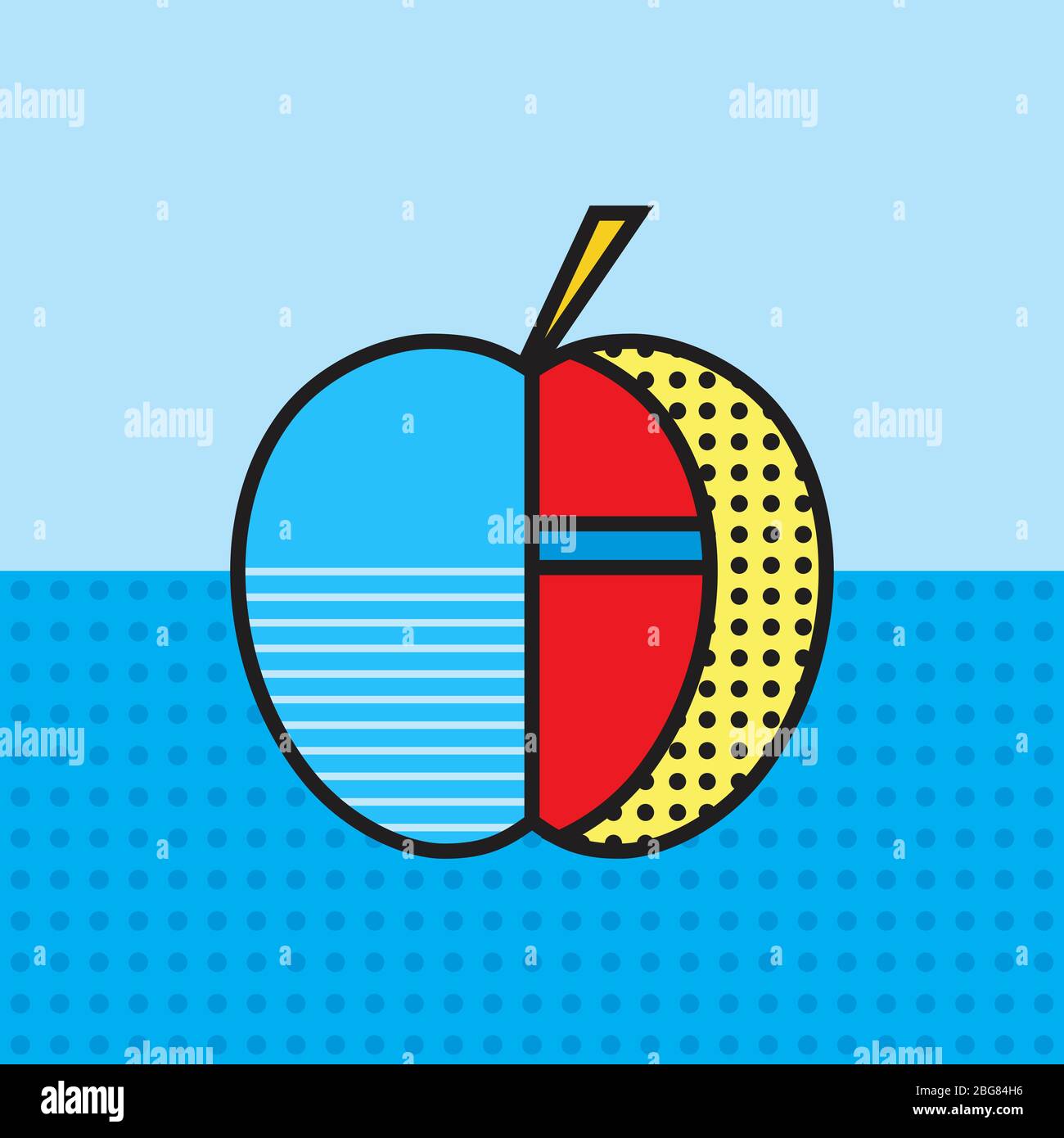 Abstract Apple Illustration Stock Photo - Alamy