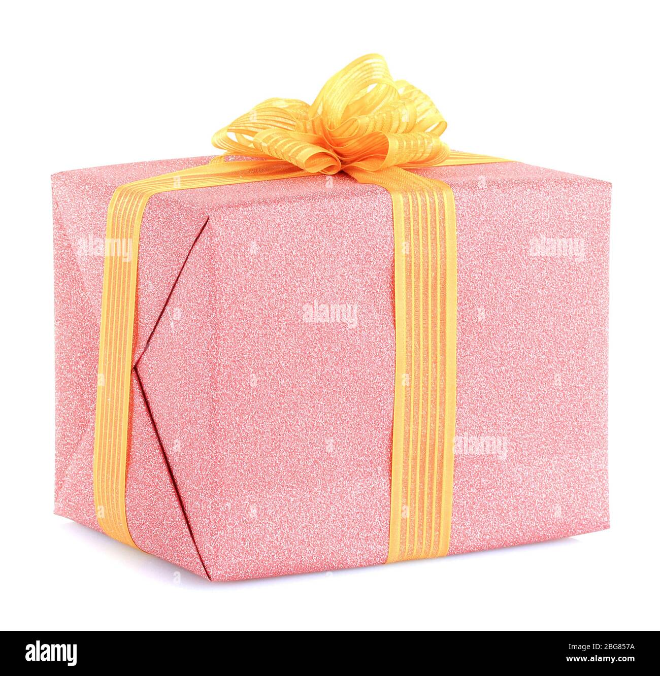 Beautiful bright gift, isolated on white Stock Photo - Alamy