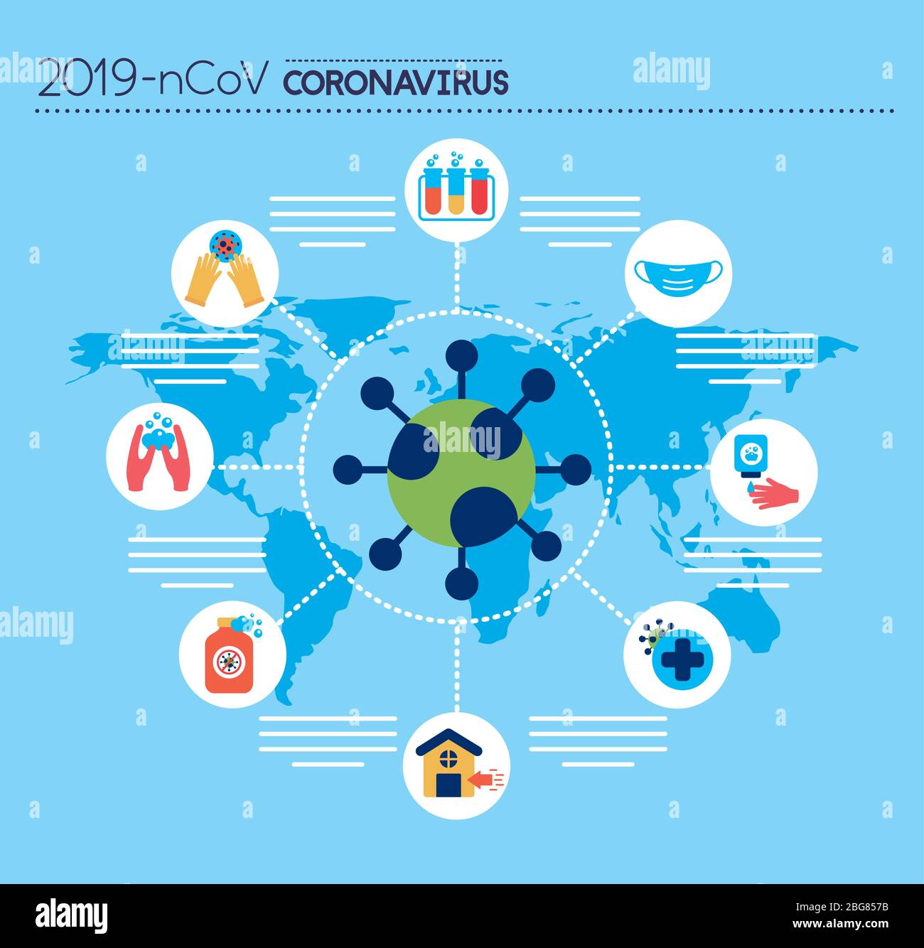 covid19 pandemic infographics with earth planet Stock Vector Image ...