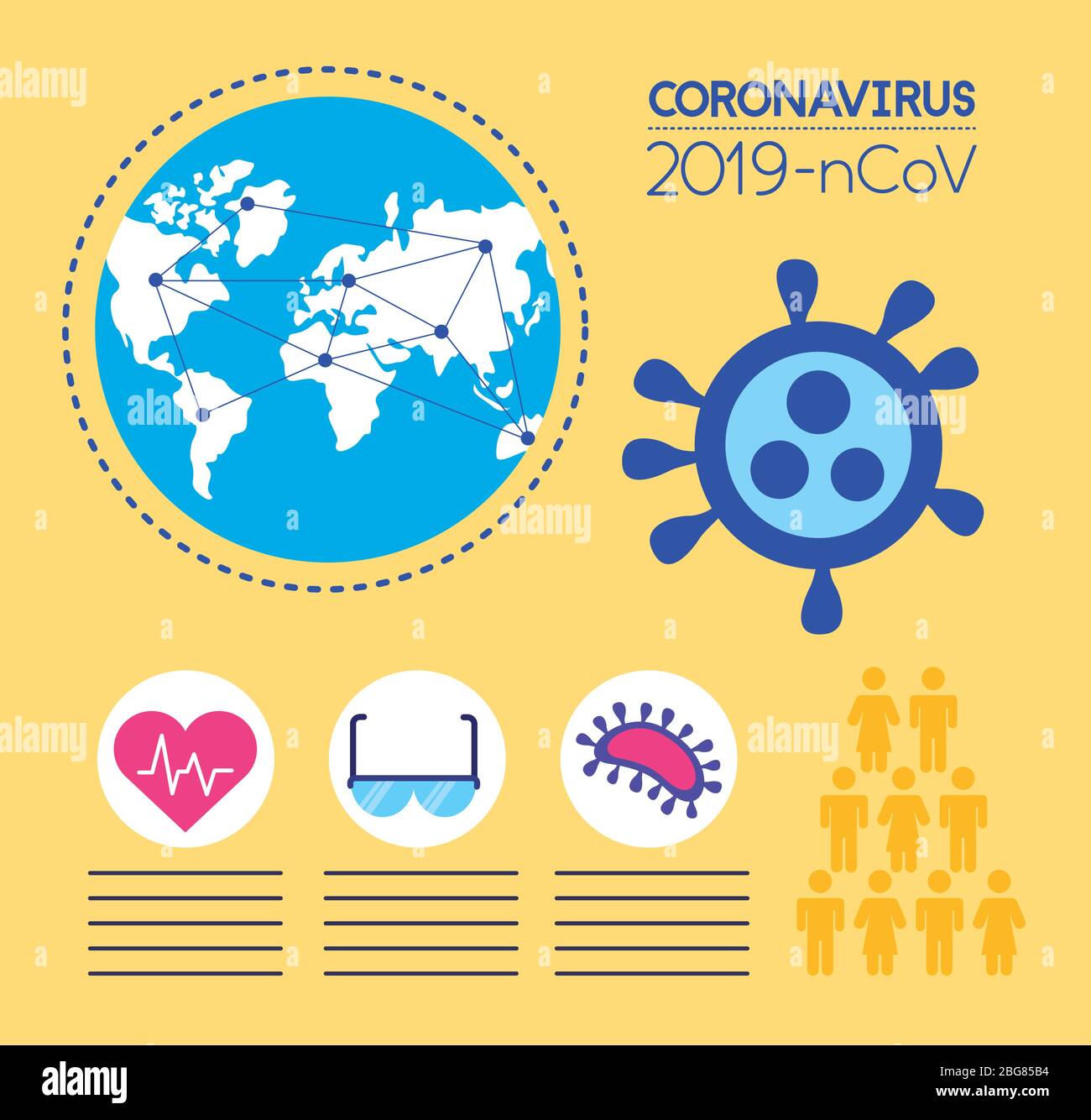 covid19 pandemic infographics with earth planet Stock Vector Image ...