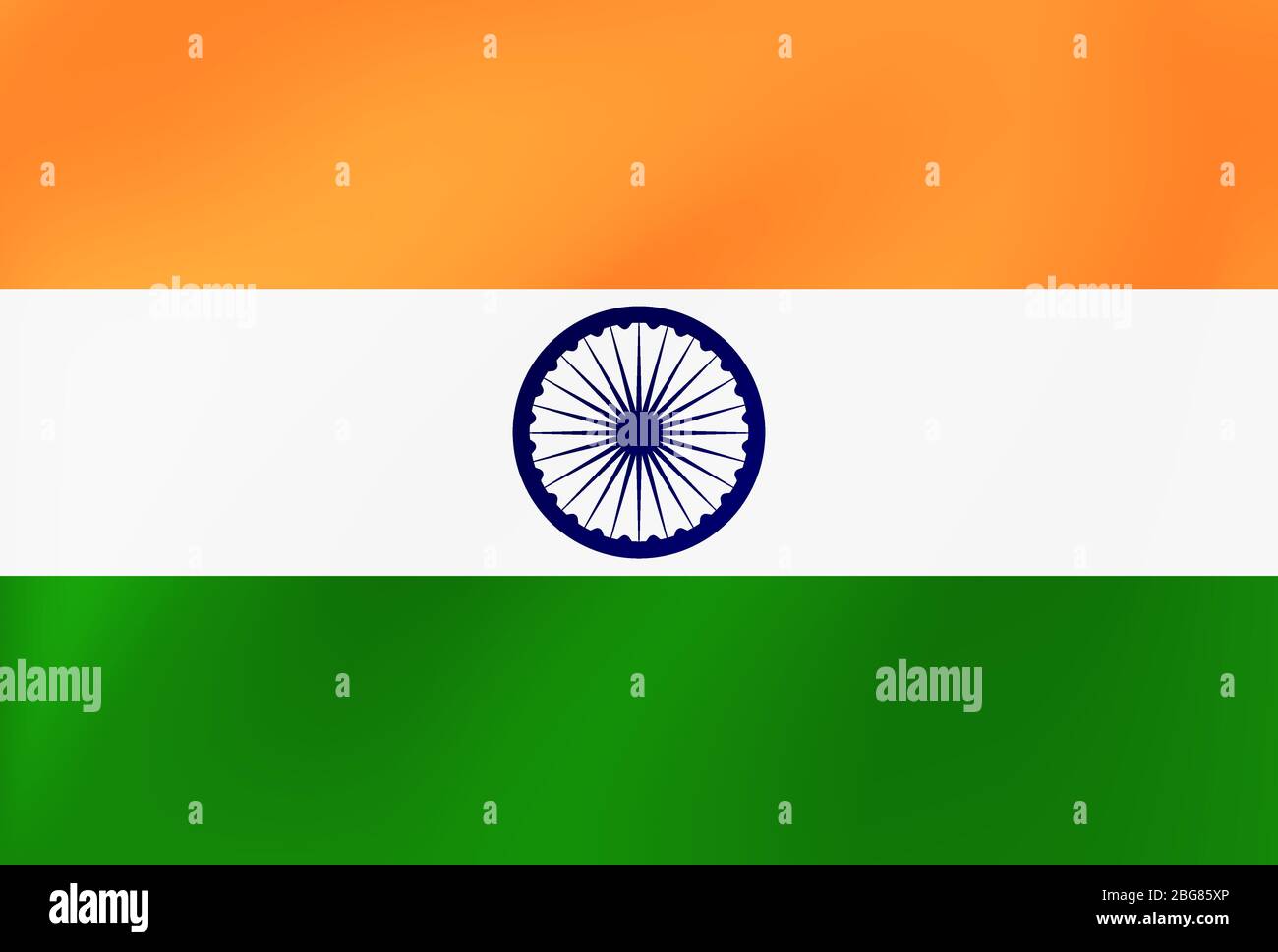 Flag of India with Wavy Pattern. Vector Banner of Silk Realistic ...