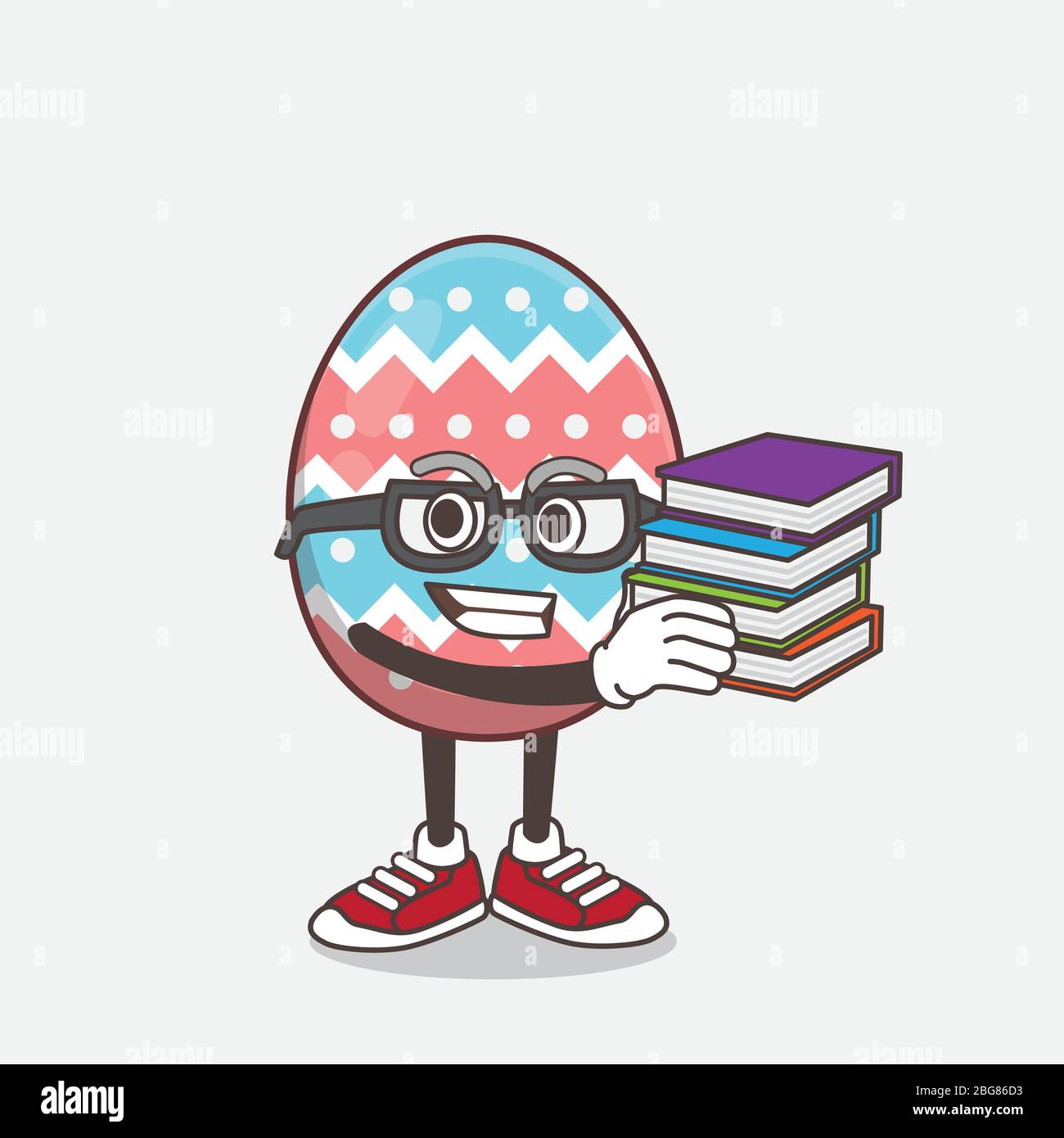 Illustration of Easter Egg Mascot Vector Character with Pose Stock ...