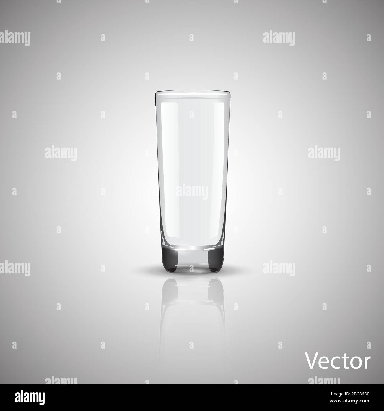 Visual Empty Cup empty glass cup vector on a gray background. Non transparent gradient ...