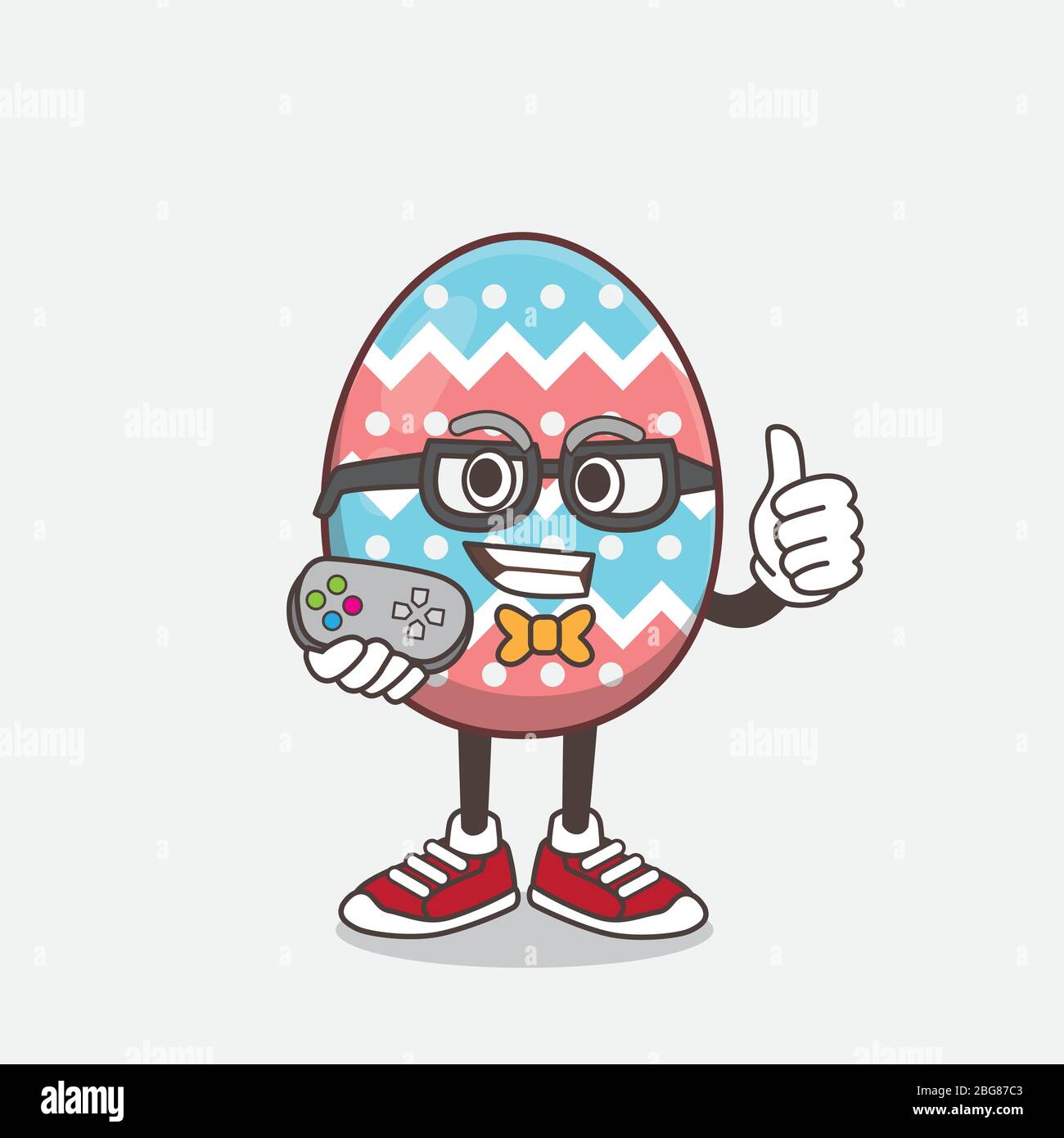 Illustration of Easter Egg Mascot Vector Character with Pose Stock ...