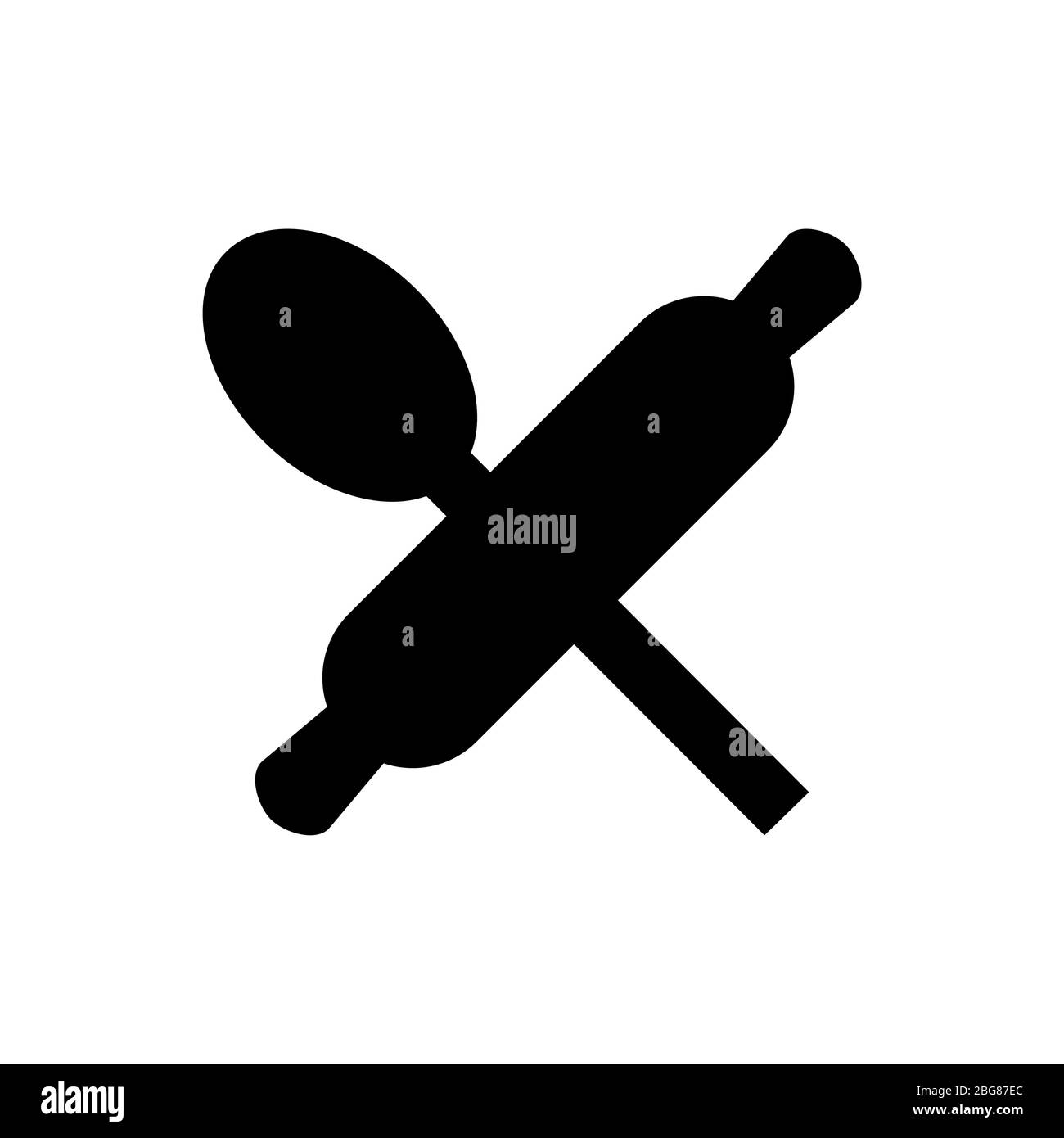 bread rollers and fork vector graphic design illustration Stock Vector