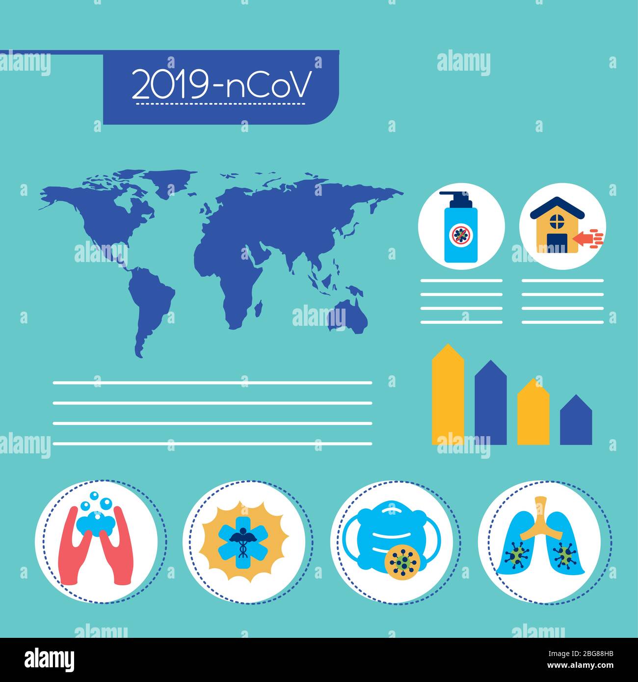 covid19 pandemic infographics with earth planet Stock Vector Image ...