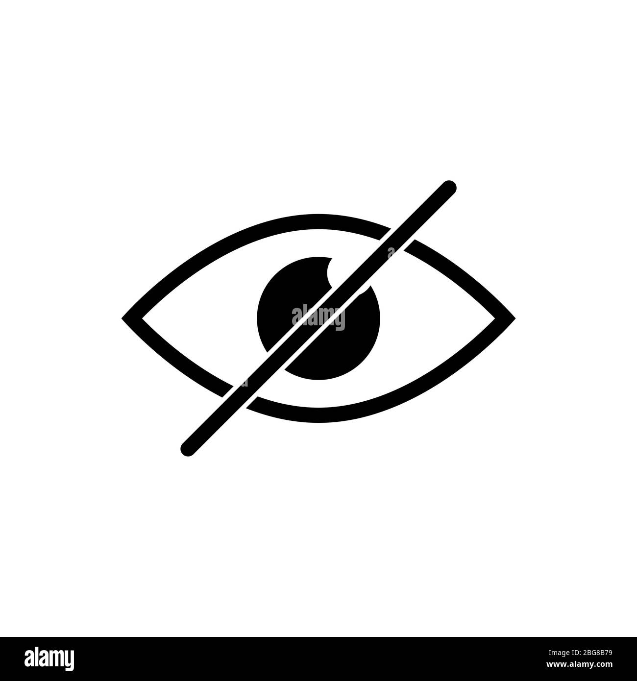 Hide icon eye vector illustration isolated Stock Vector Image & Art - Alamy