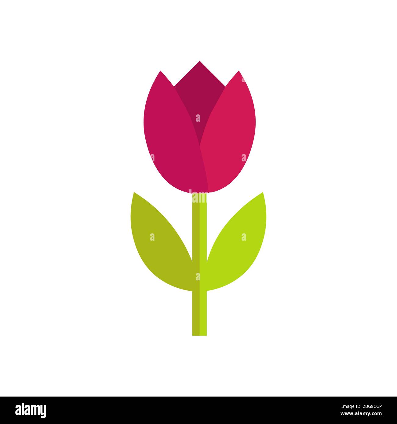 Tulip icon vector flat hi-res stock photography and images - Alamy