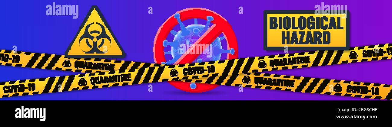Covid-19 Coronavirus Stop Concept Stock Vector