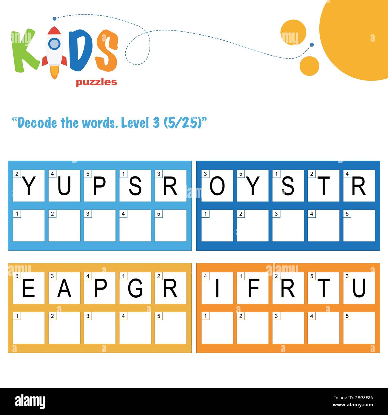 Decode the 5-letter words. Worksheet practice for preschool ...