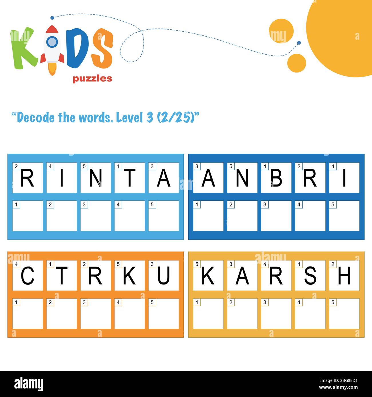 Decode the 5-letter words. Worksheet practice for preschool, elementary ...
