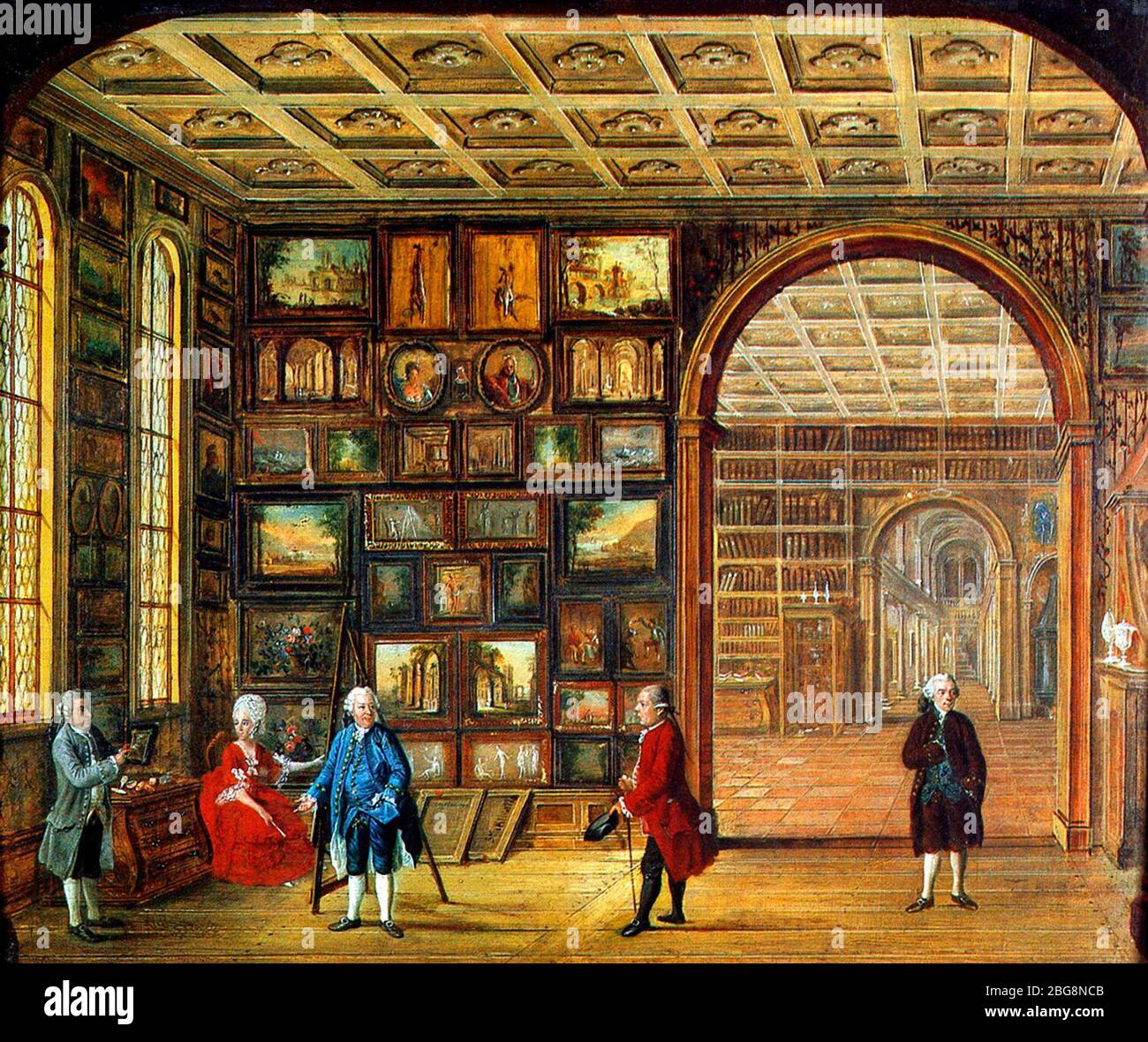 The painting collection of Johann Noe Gogel, 1776 Stock Photo