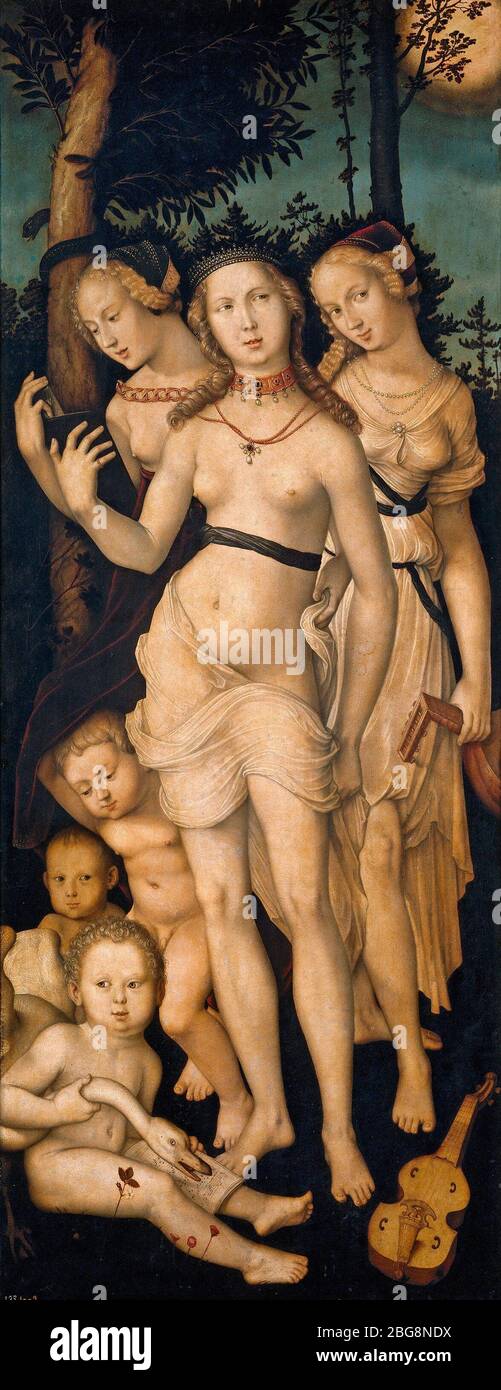The Three Graces - Hans Baldung, circa 1541 Stock Photo