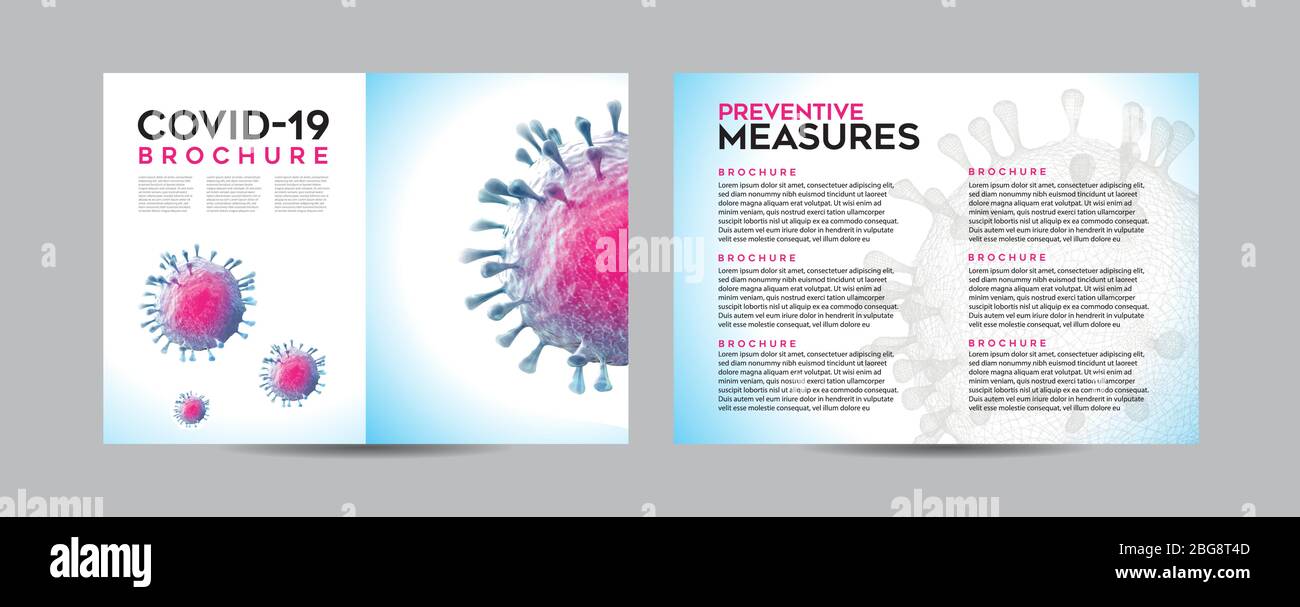 Coronavirus Covid 19 Brochure Template Mockups Flyer Layout Cover Design Book Design Vector Concept Stock Vector Image Art Alamy