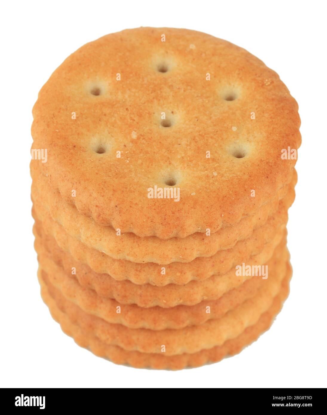 Delicious crackers isolated on white Stock Photo Alamy