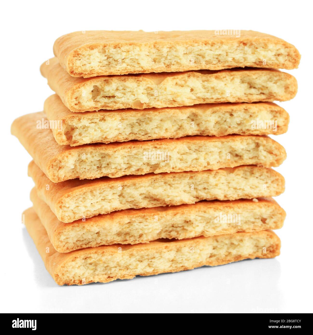 Delicious crackers isolated on white Stock Photo Alamy