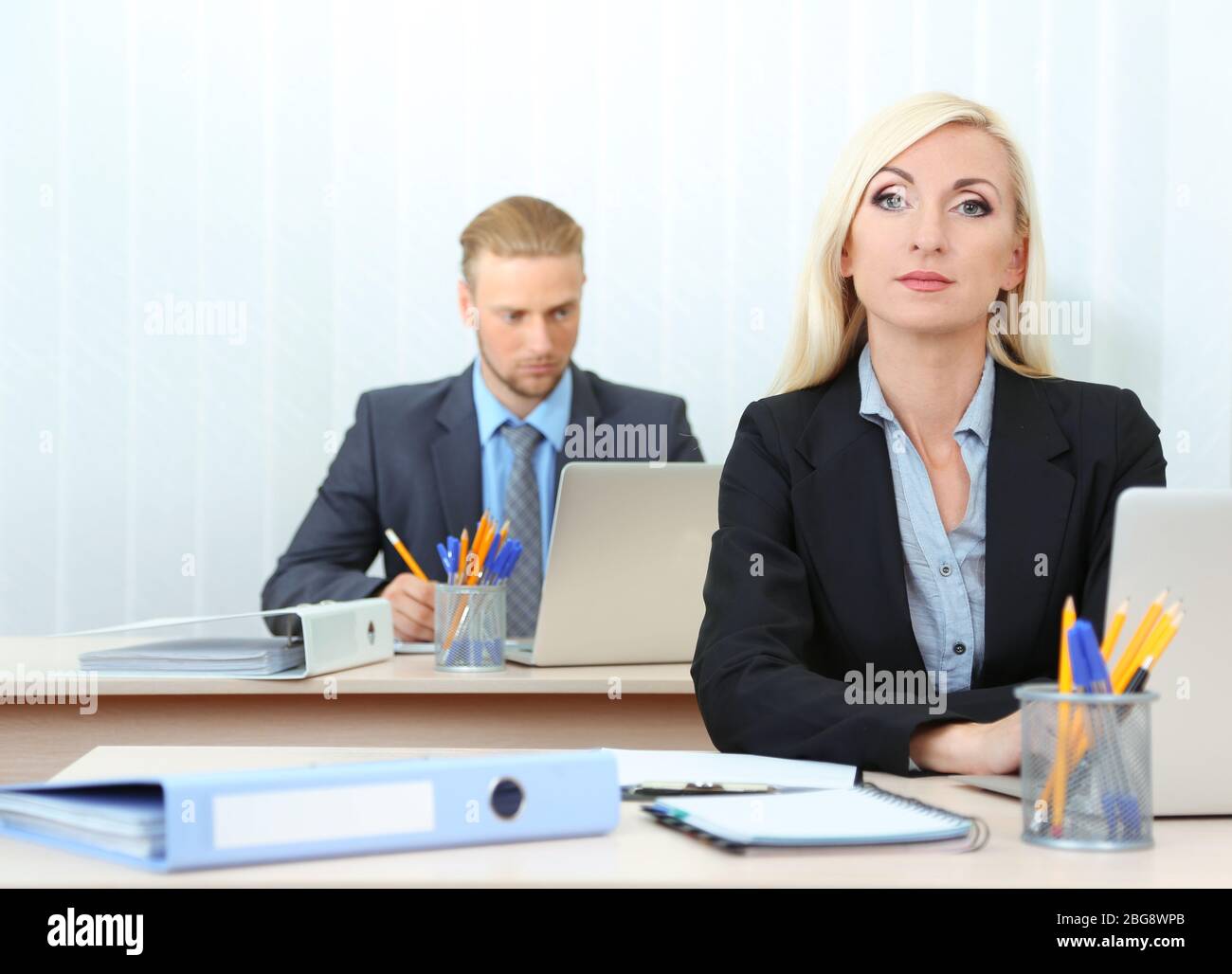 Office workers in workplace Stock Photo - Alamy