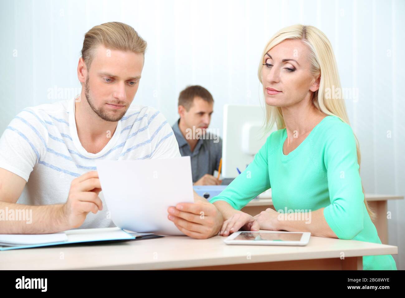 Office workers at work Stock Photo Alamy