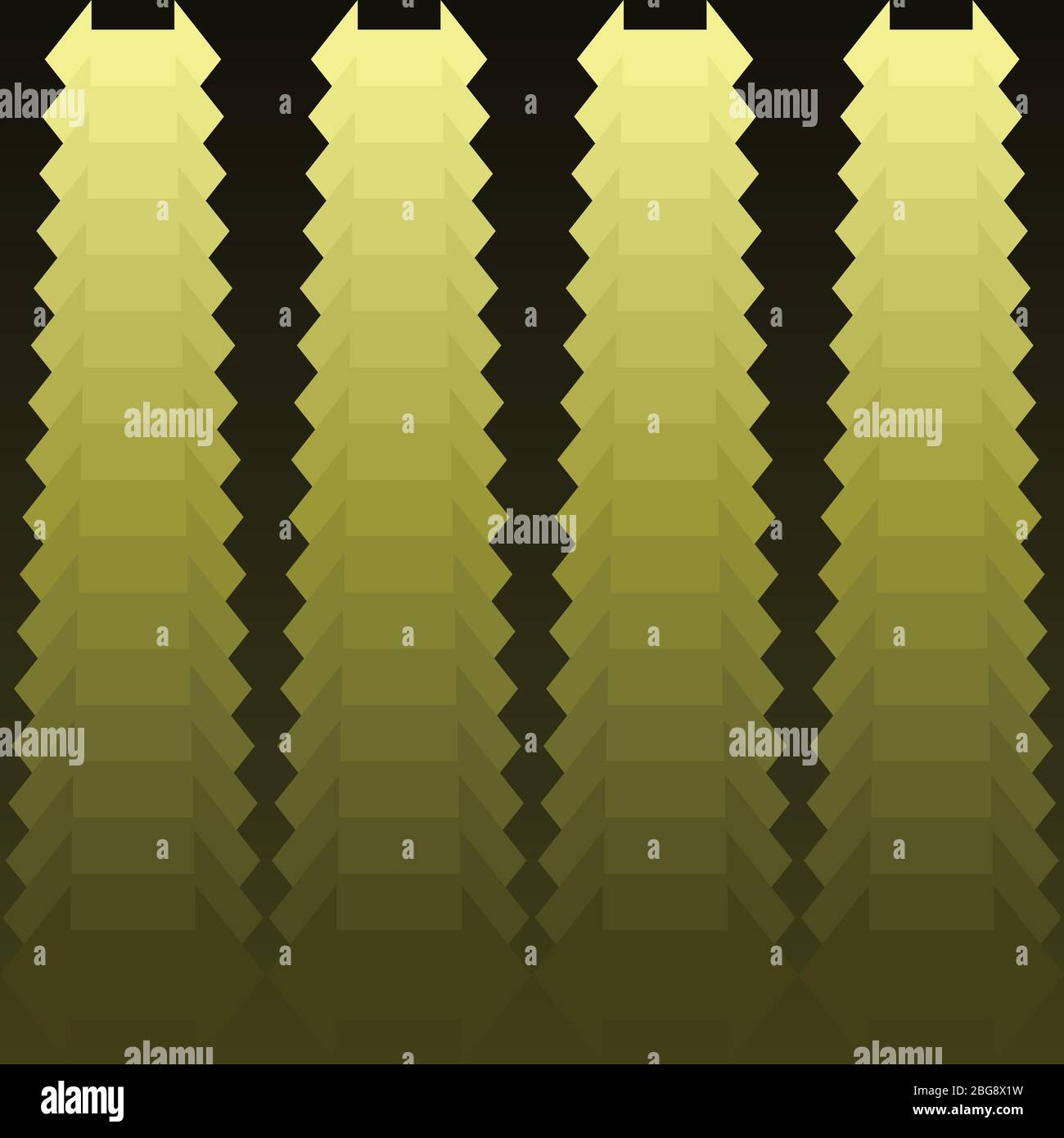 halftone star and geometric shape yellow background, vector illustration Stock Vector