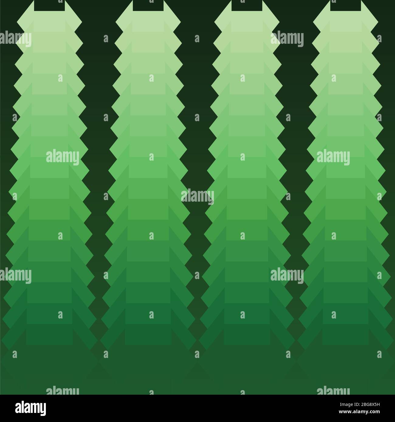 halftone star and geometric shape green background, vector illustration Stock Vector