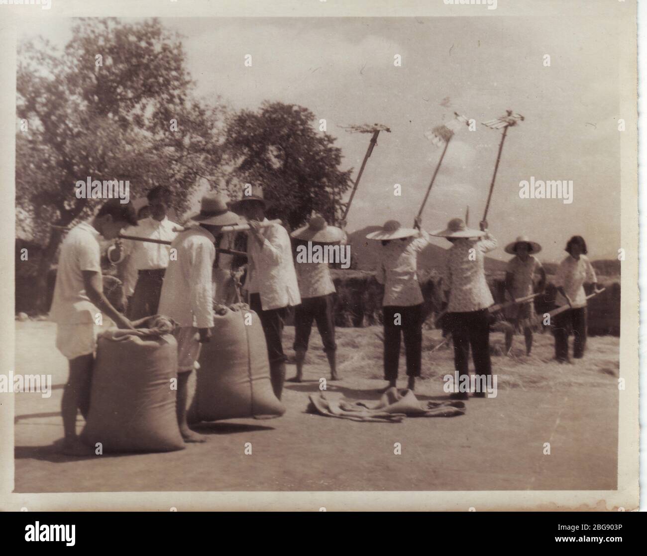 In 1957 members of the club were playing in Hefei Anhui Stock Photo