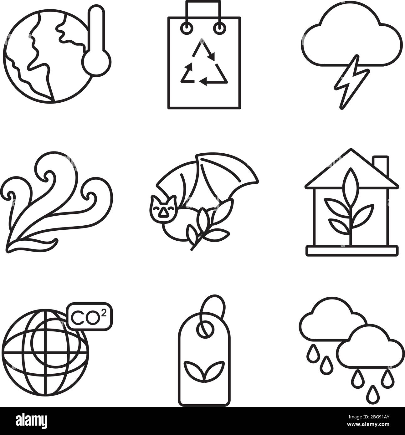 bundle of planet ecology set icons Stock Vector Image & Art - Alamy