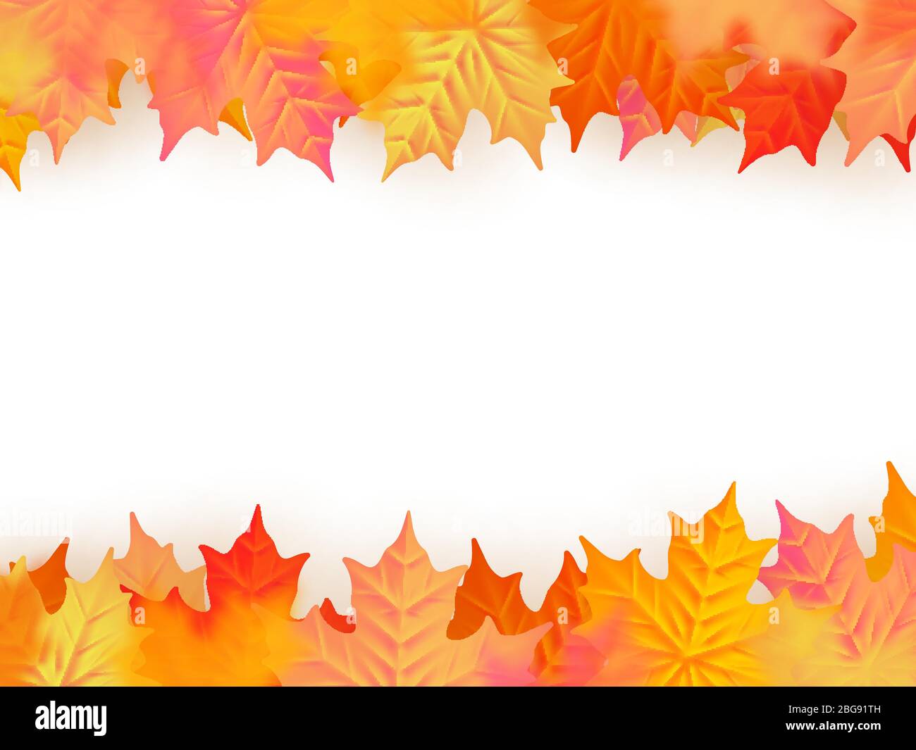 Back to school template. Autumn background with leaves. EPS 10 Stock ...