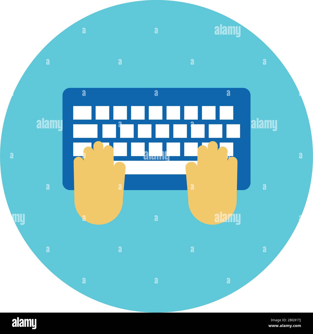 hands using keyboard block style icon Stock Vector Image & Art Alamy