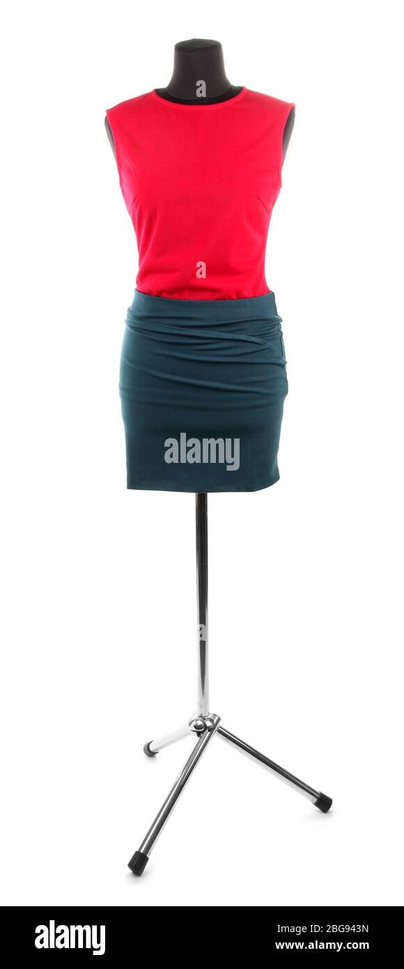 Female clothing on mannequin isolated on white Stock Photo Alamy