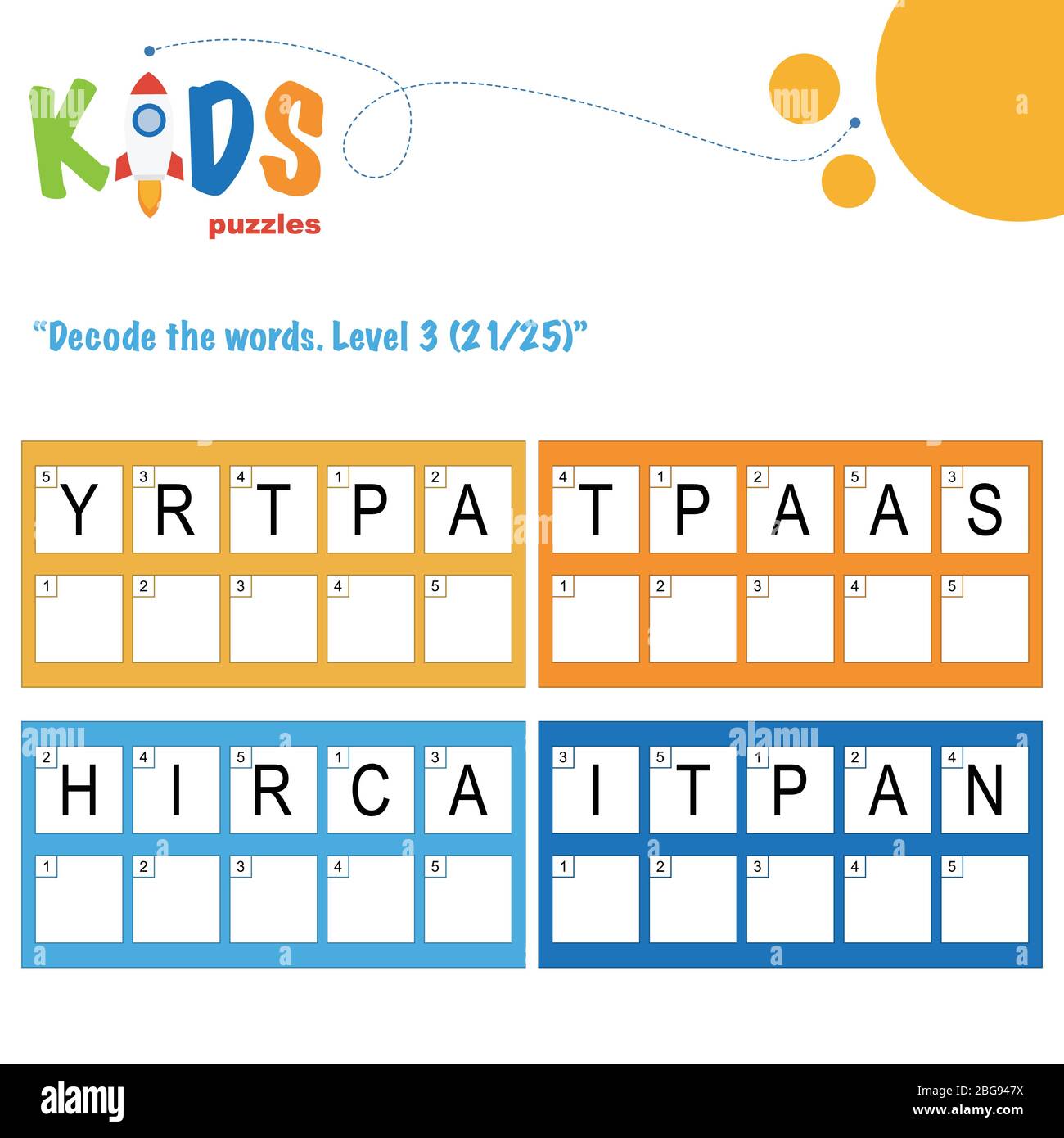 Decode the 5-letter words. Worksheet practice for preschool ...