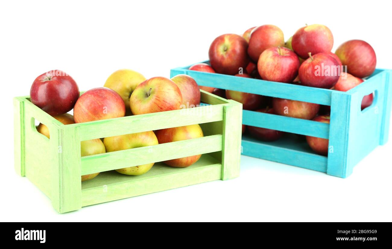 Wooden boxes fresh ripe Cut Out Stock Images & Pictures - Alamy