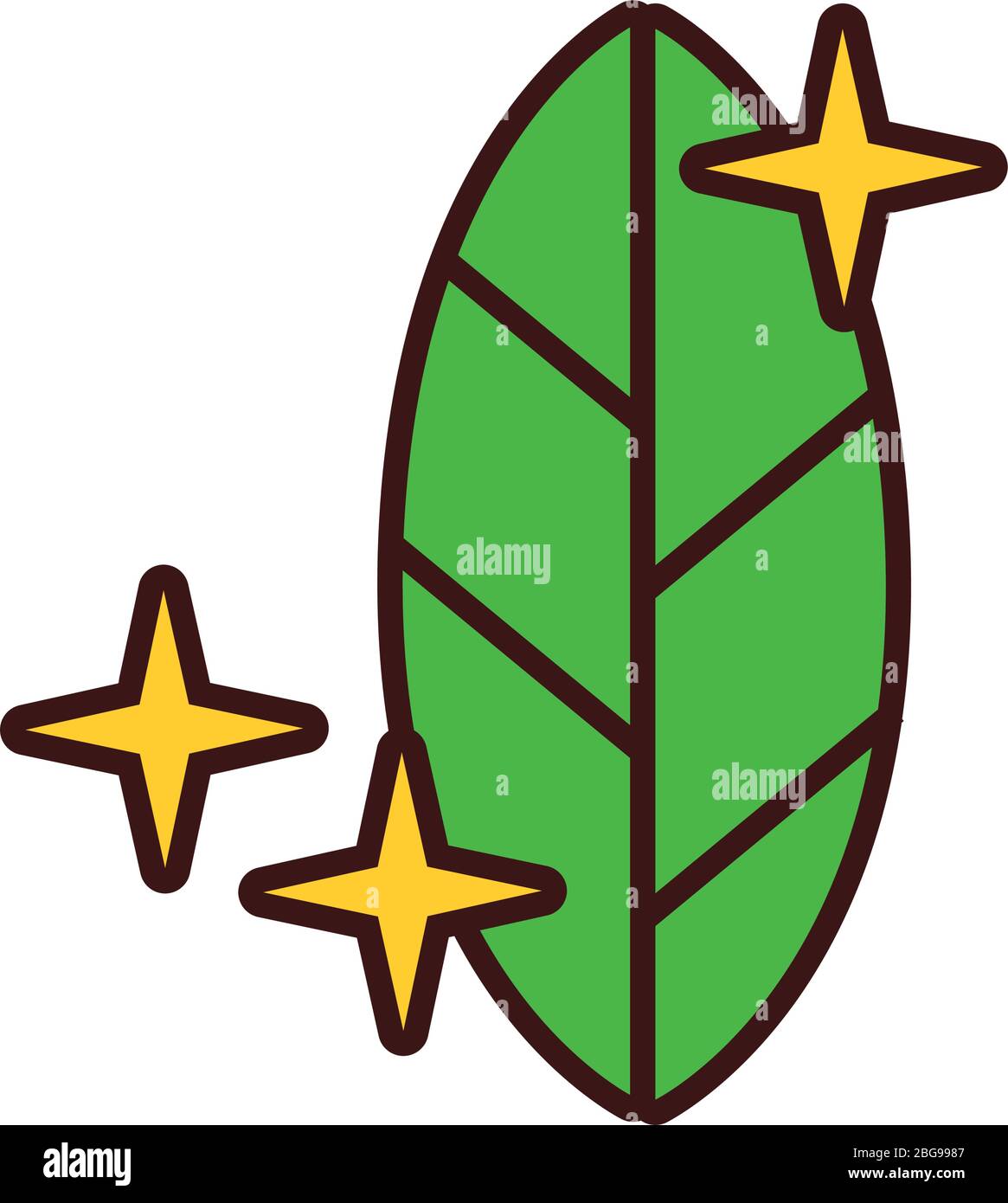 leaf plant line and fill style icon Stock Vector Image & Art - Alamy