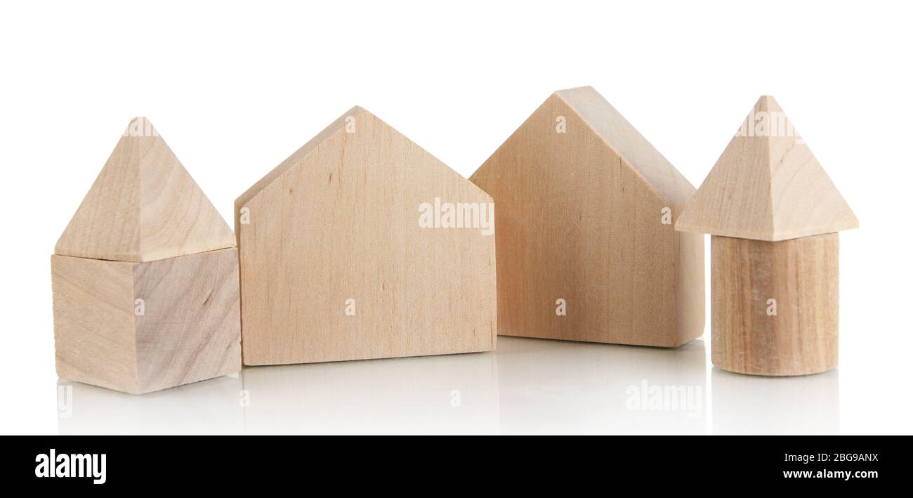 Wood houses isolated on white Stock Photo - Alamy