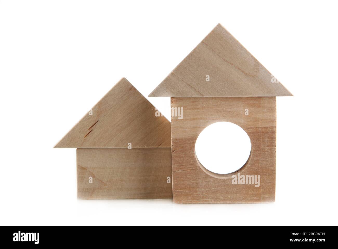 Wood houses isolated on white Stock Photo - Alamy