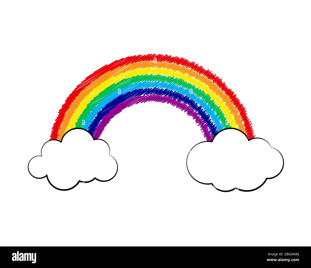 Rainbow and Cloud Icon. Vector Illustration Stock Vector Image & Art ...