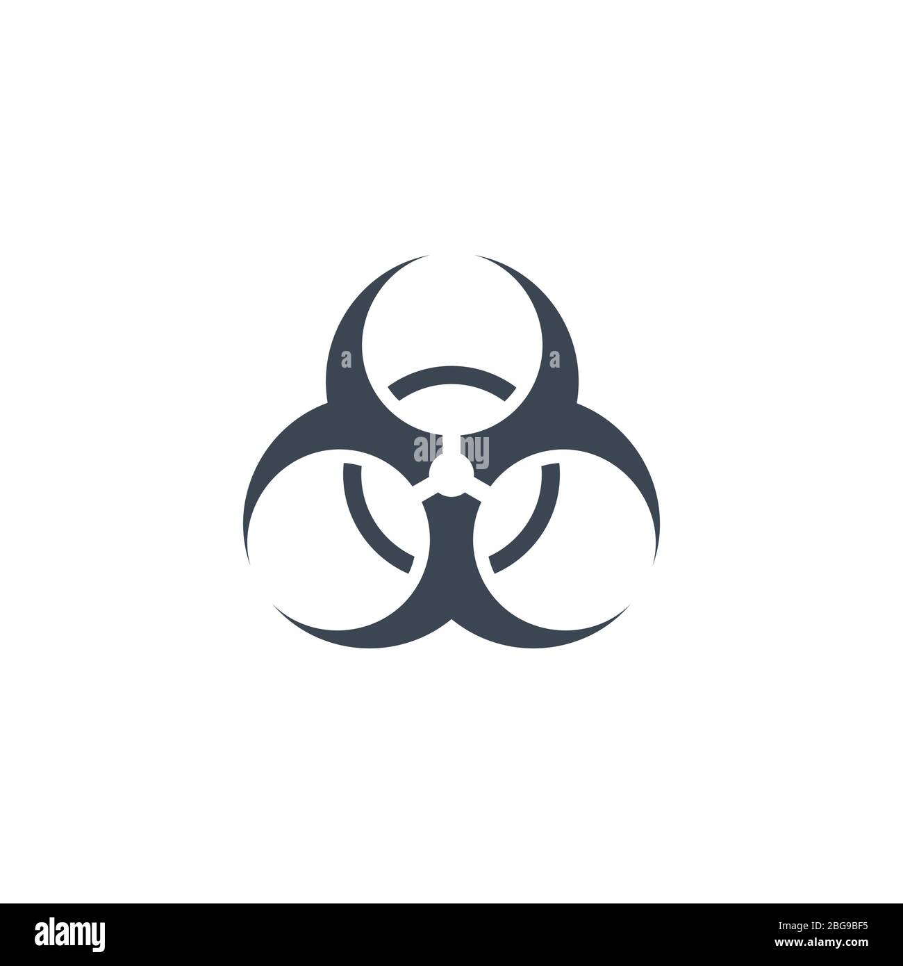 Biological Hazard related vector glyph icon. Stock Vector
